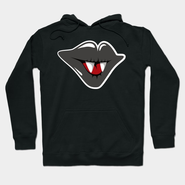 Vampire Lips Hoodie by dkdesigns27